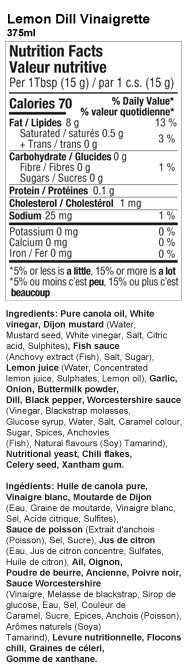 Lemon Dill Vinaigrette