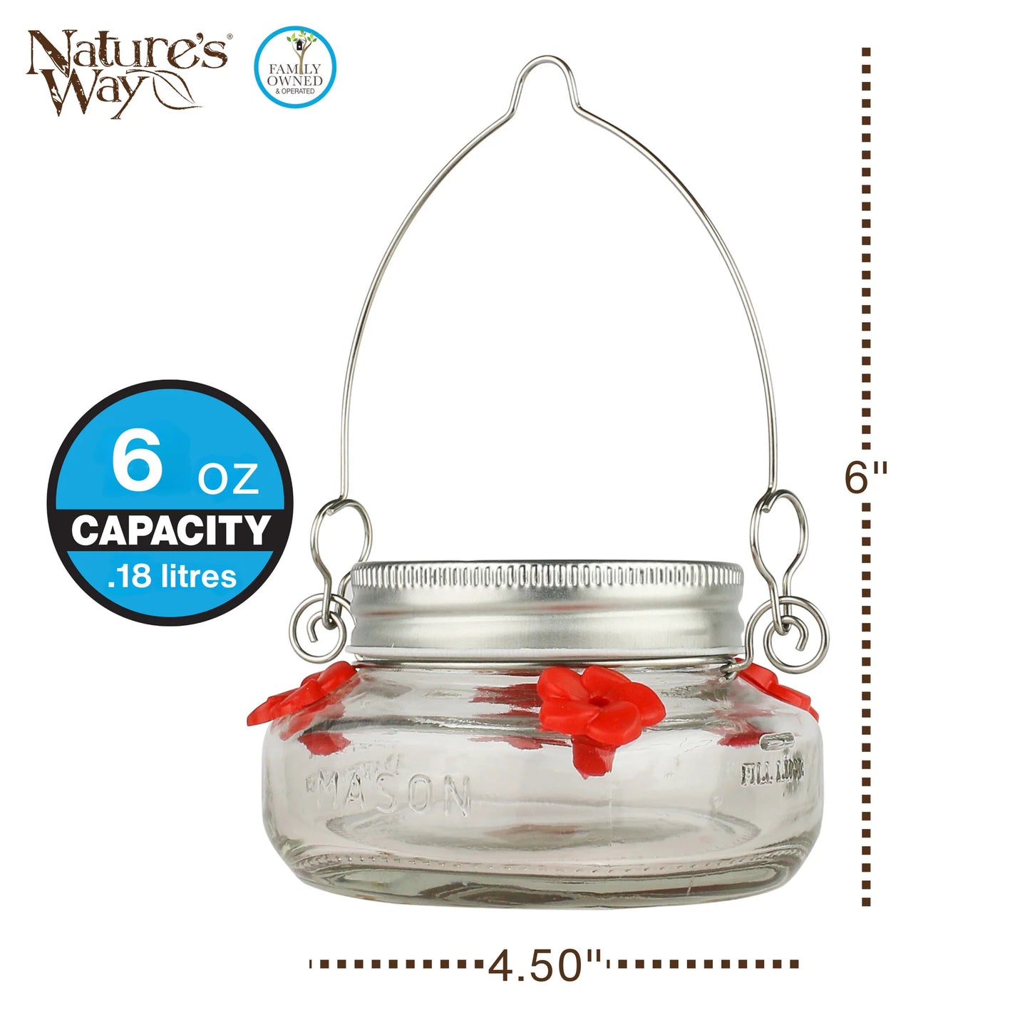 Mason Jar Hummingbird Feeder