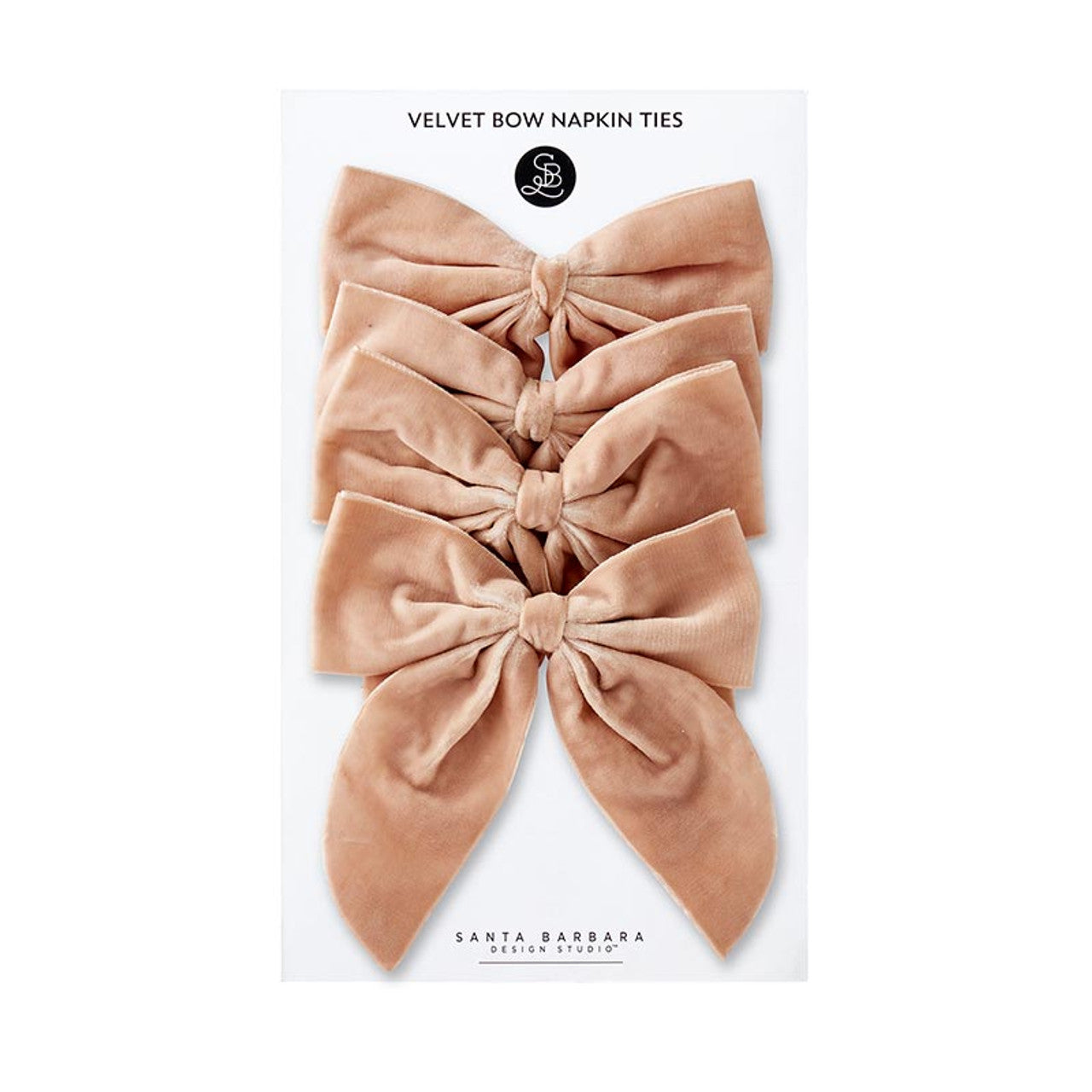 Pink Velvet Bow Napkin Rings