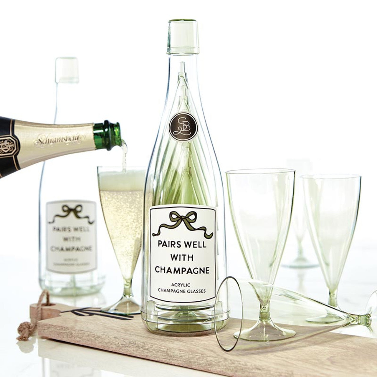 Acrylic Champagne Glass Set