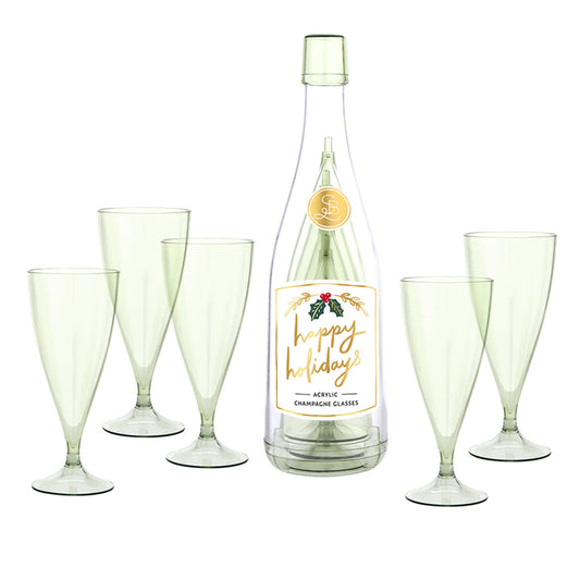 Champagne Bottle w/Glasses