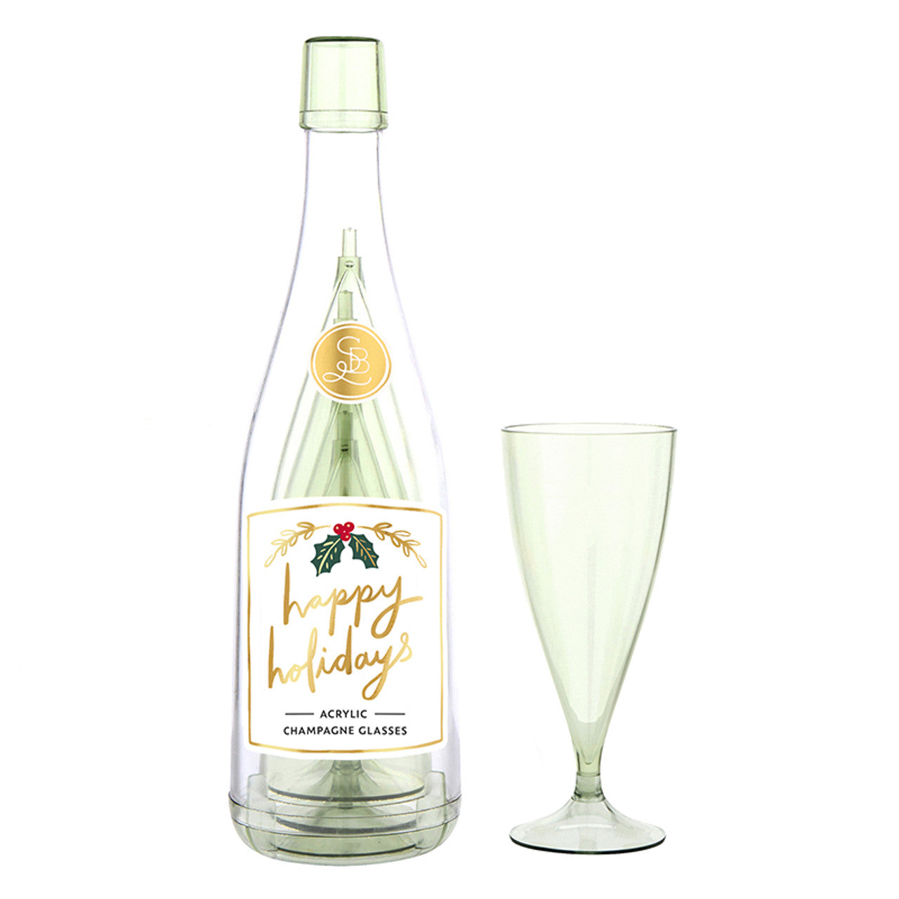 Champagne Bottle w/Glasses