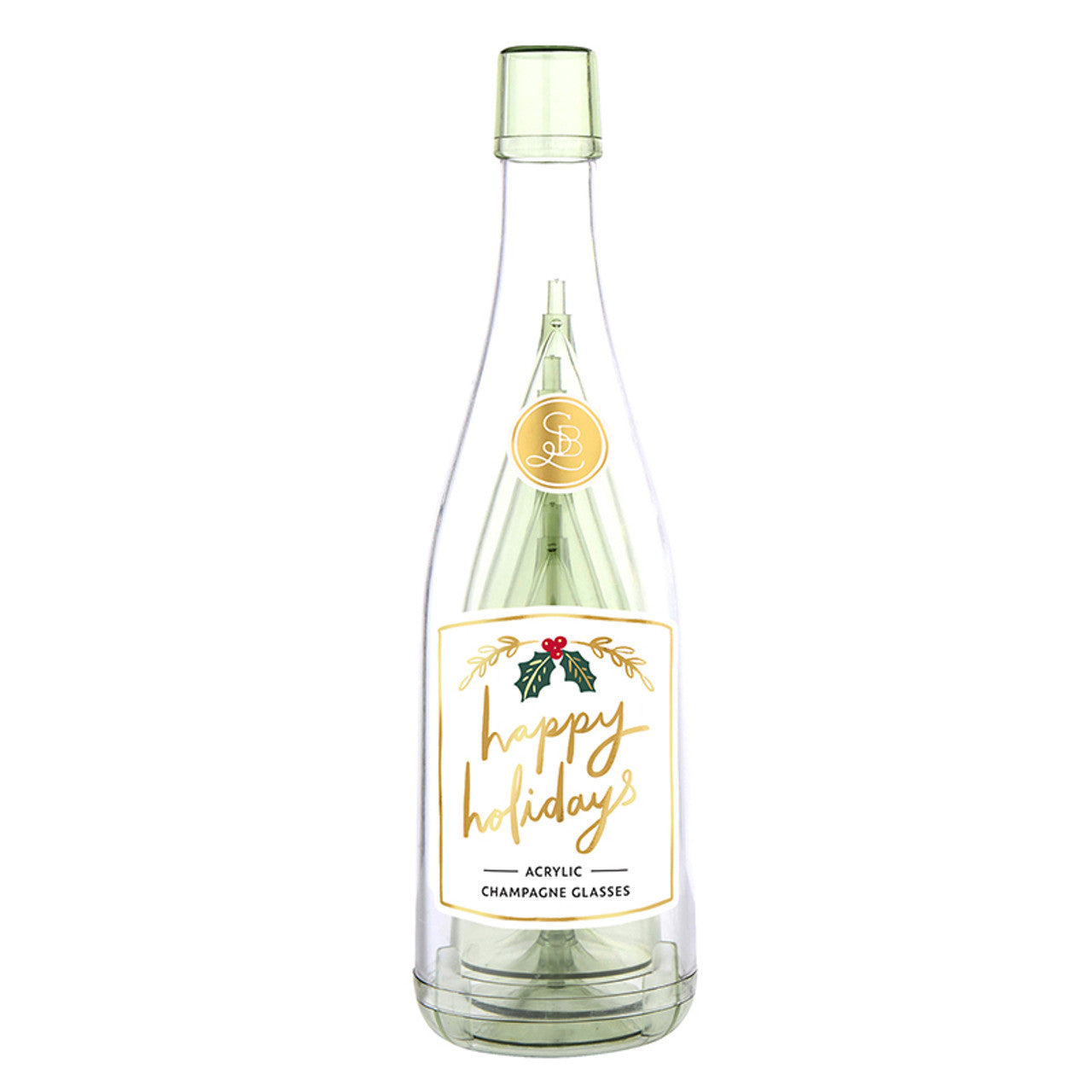 Champagne Bottle w/Glasses