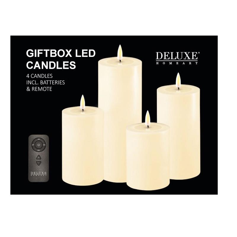 LED Candle Giftbox- S/4