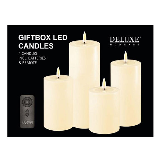 LED Candle Giftbox- S/4