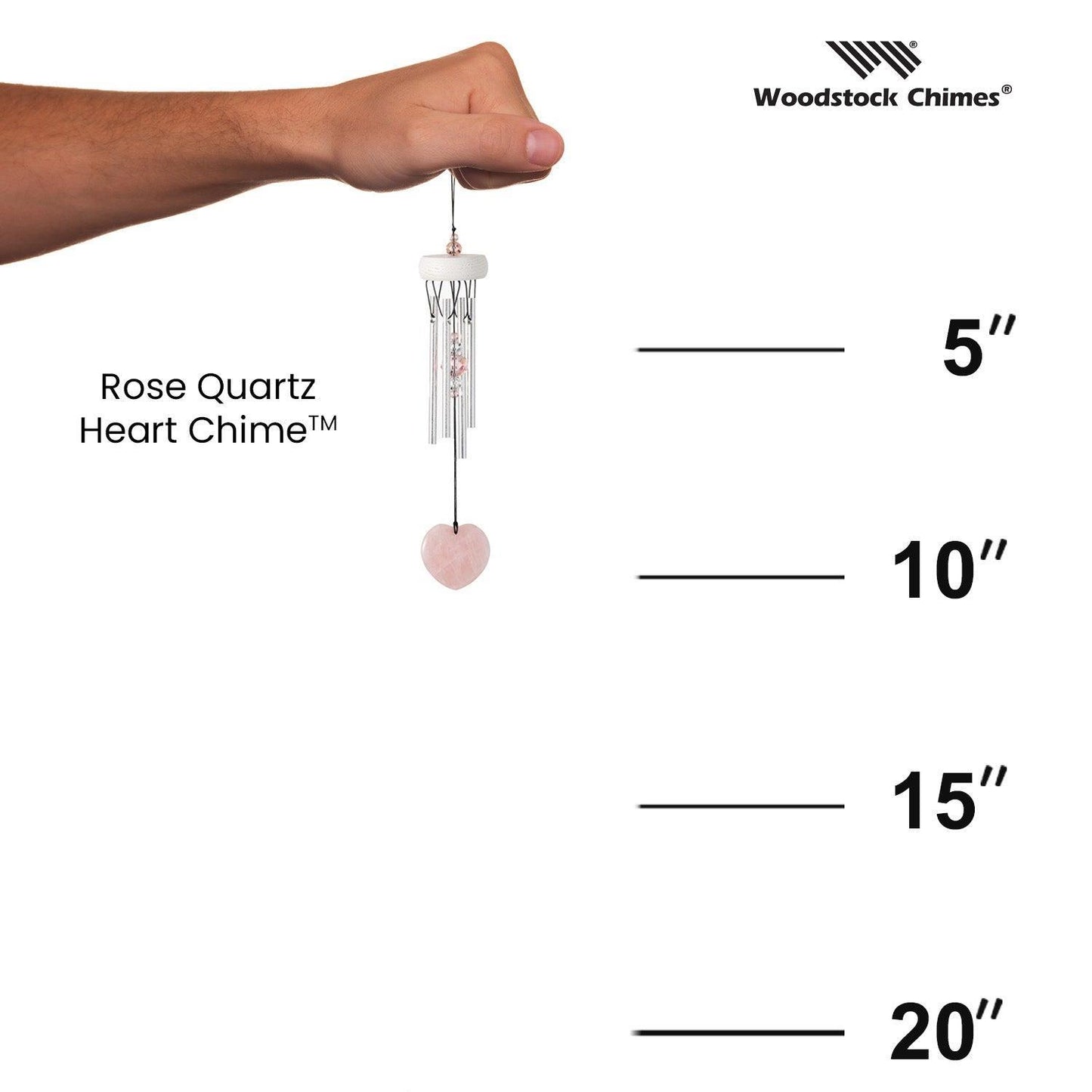 Rose Quartz Heart Chime