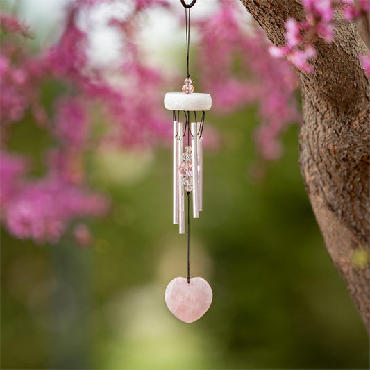 Rose Quartz Heart Chime