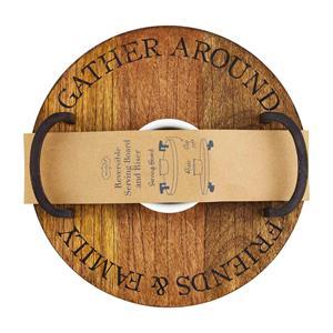 Reversible Gather Serving Board w/Dip Dish
