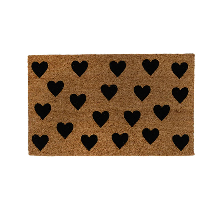 Black Heart Doormat
