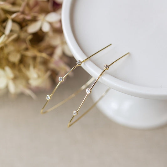 Sparkling Arc Earrings