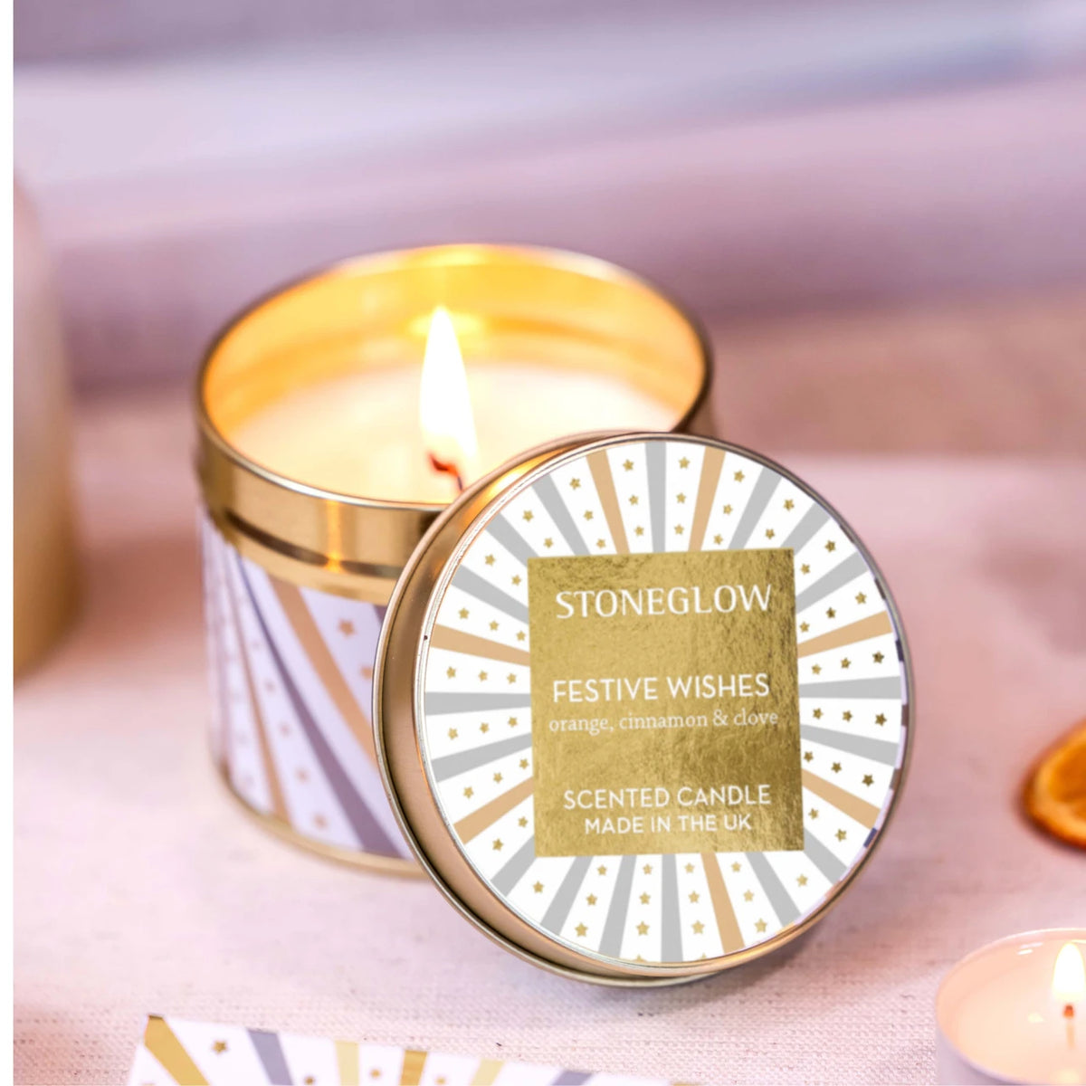 Festive Wishes Candle Tin