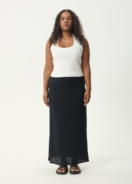 Seersucker Maxi Skirt