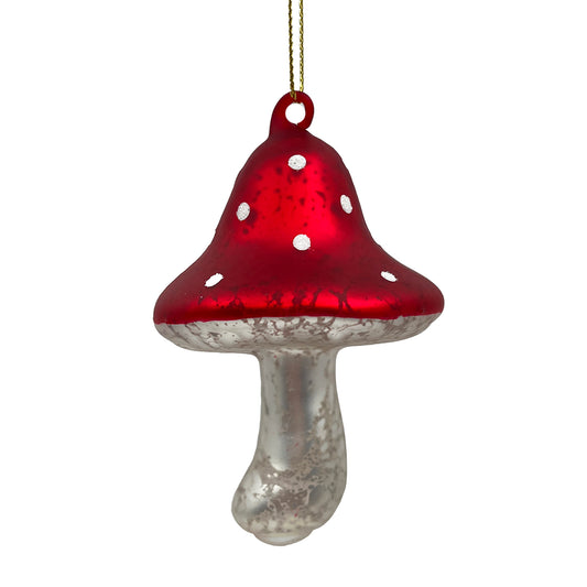 Glass Mushroom Ornament