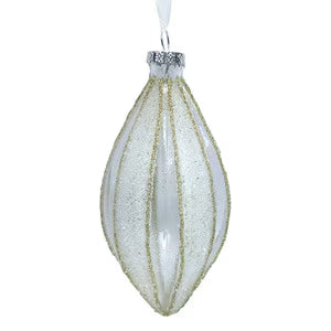 White Glitter Ornament