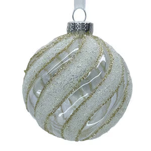 White Glitter Ornament