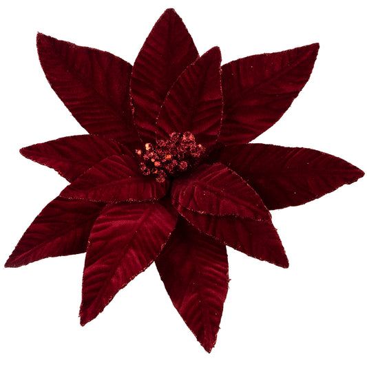 Poinsettia Head Clip