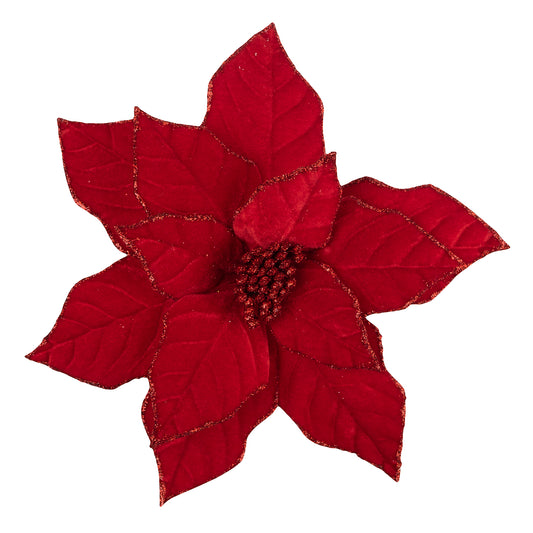 Red Poinsettia Clip