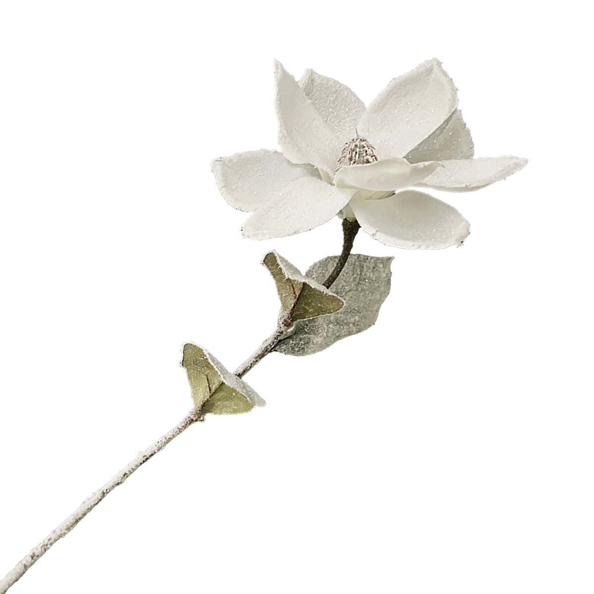 Flocked Magnolia Stem