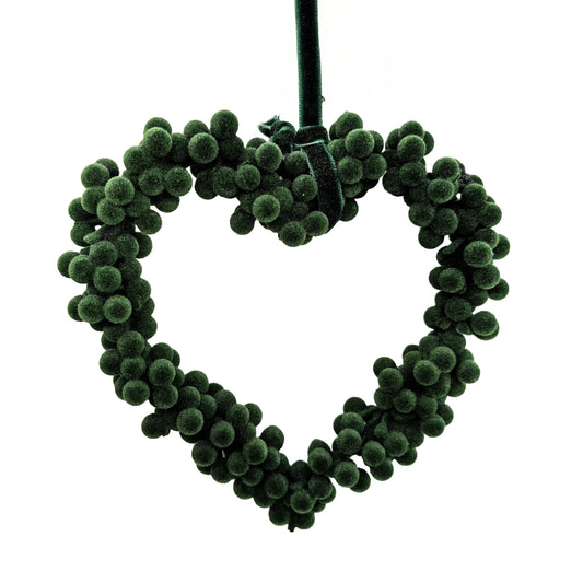 Flocked Berry Heart