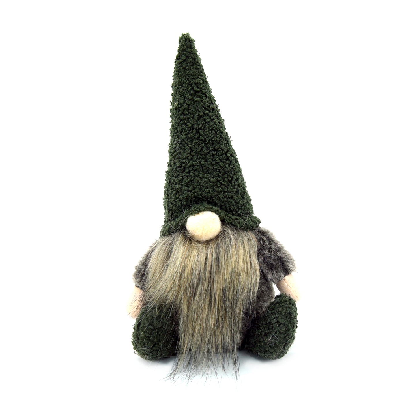 Sitting Plush Gnome w/Green Hat