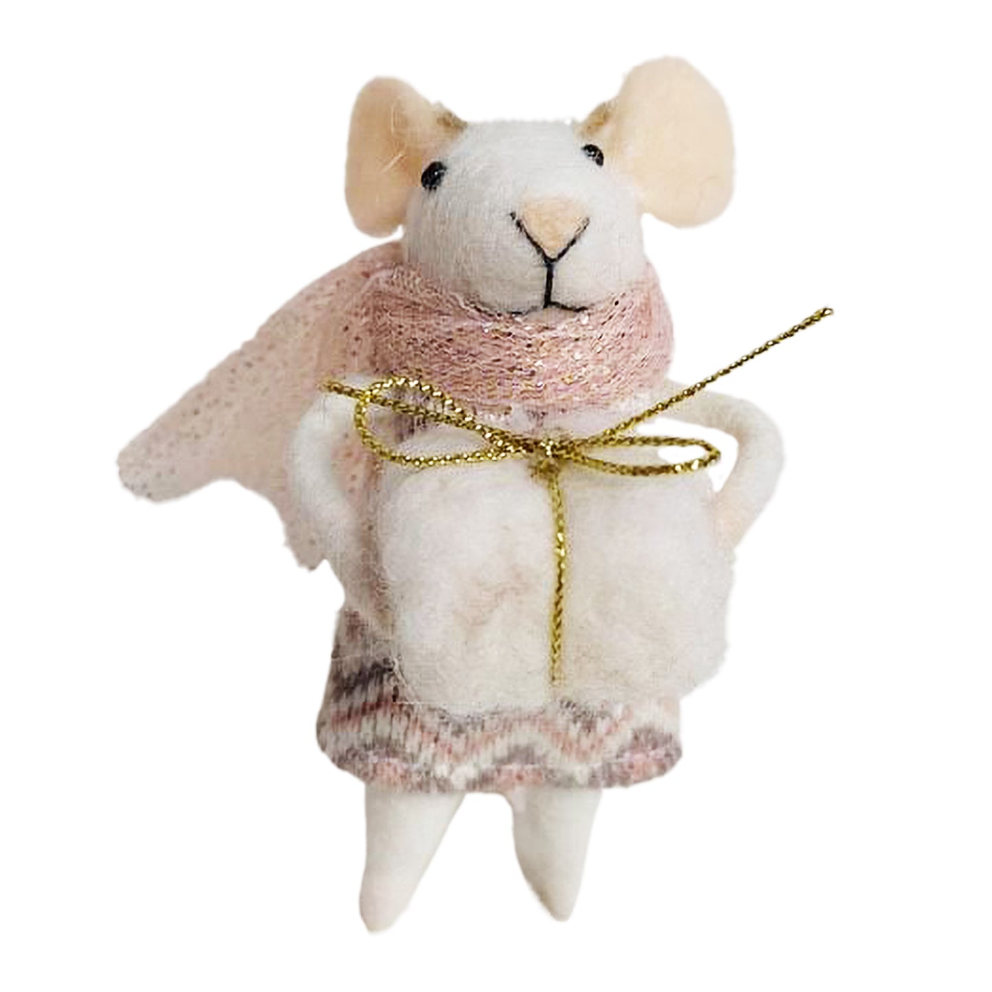 Pink Dress Wool Mouse