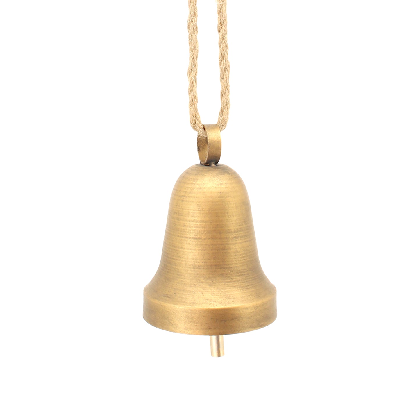 Gold Brass Bell w/Rope