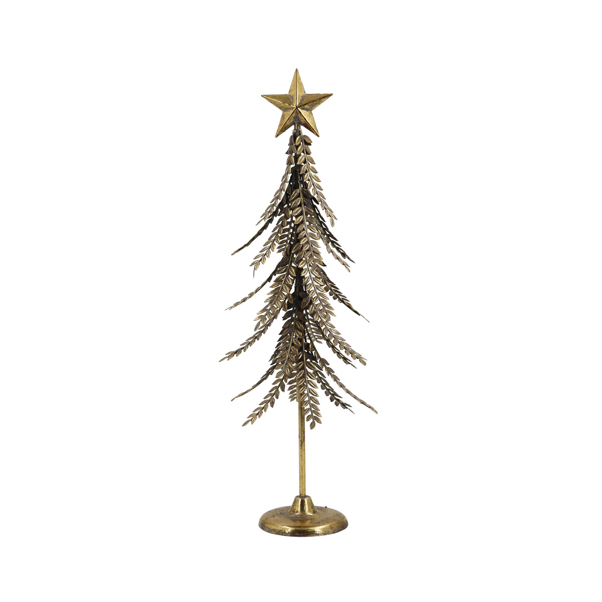 Gold Metal Tree w/Star