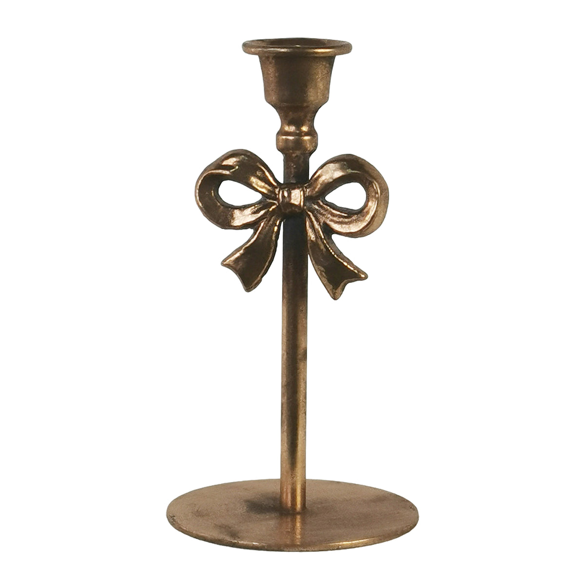 Gold Candleholder w/Bow