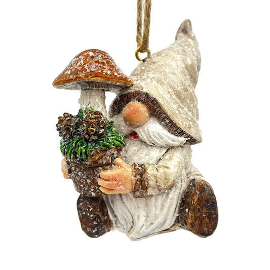 Gnome  Holding Mushroom