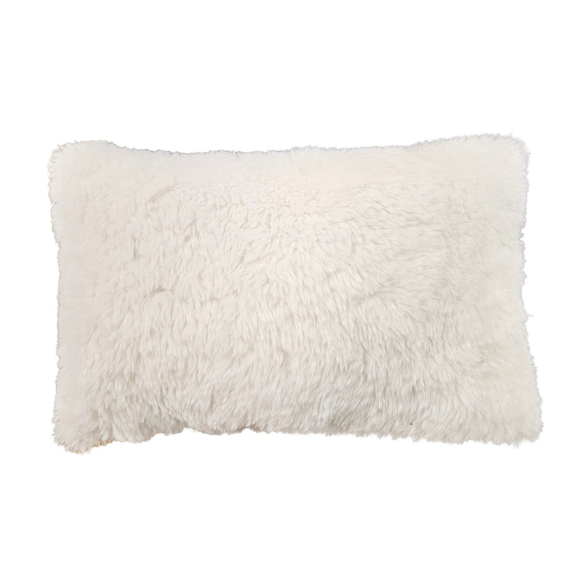 White Faux Fur Cushion