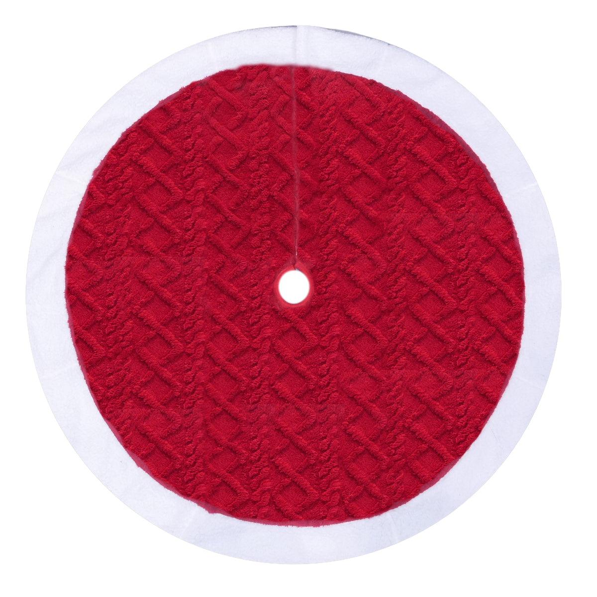 Red Cable Knit Treeskirt