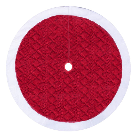 Red Cable Knit Treeskirt