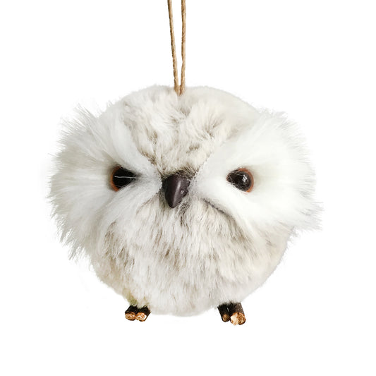 Faux Fur Owl Ornament