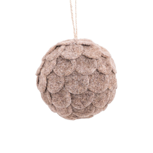 Felt Scalloped Ball Ornament