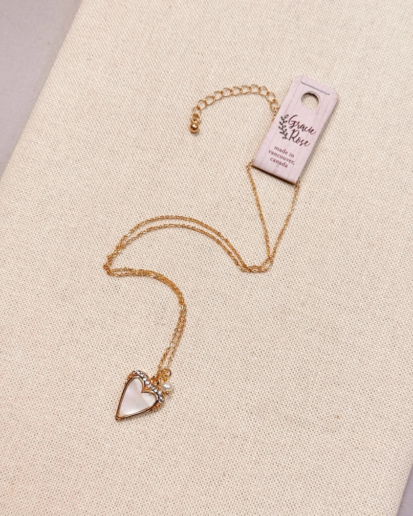 Rhinestone Heart Necklace