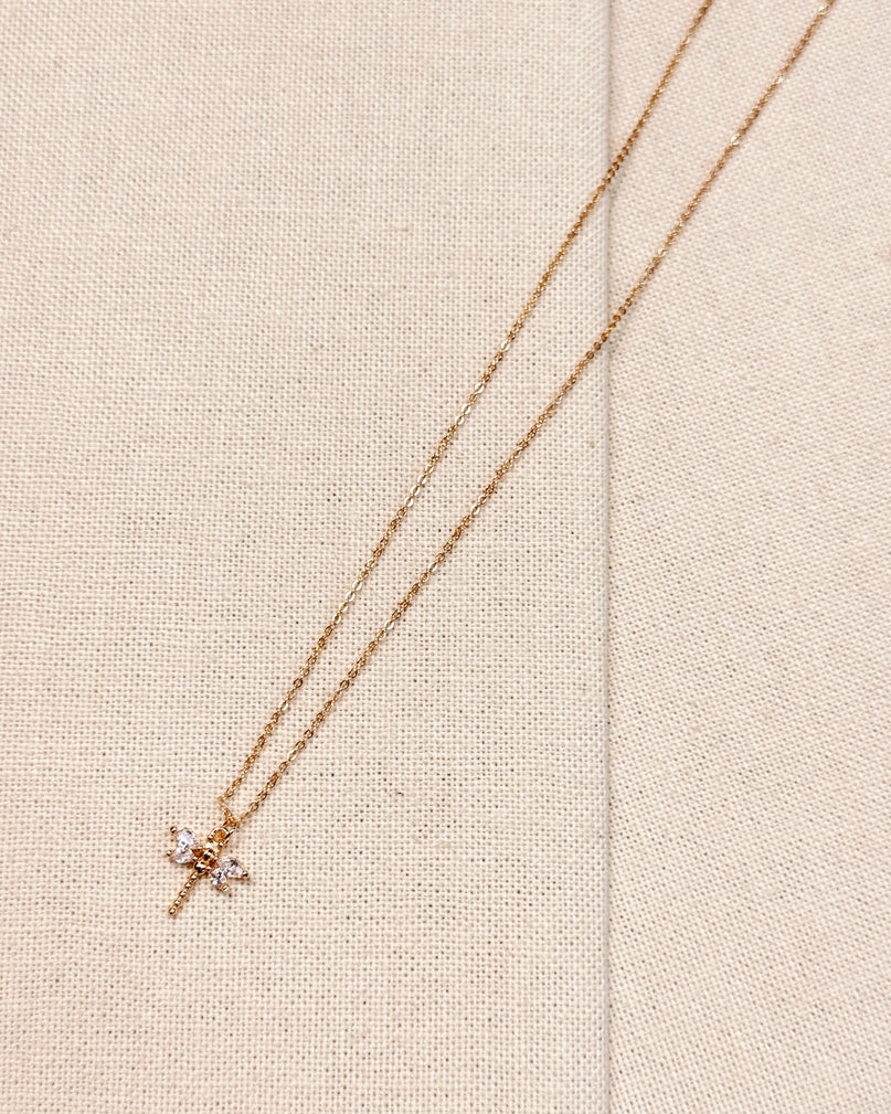 Mini Dragonfly Gold Necklace