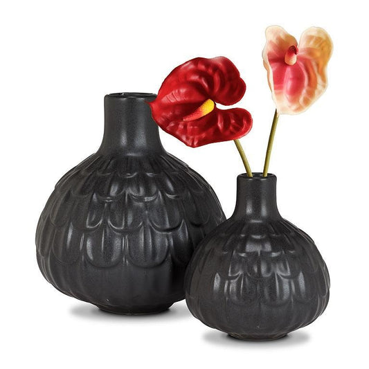 Black Bulb Shaped Vase