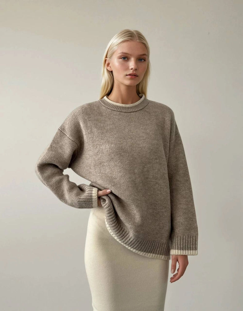 Contrast Trim Sweater