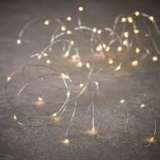 Outdoor Silver String LED Lights - 100L - 33'