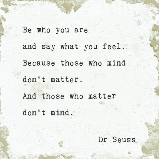 Be Who Marble Coaster