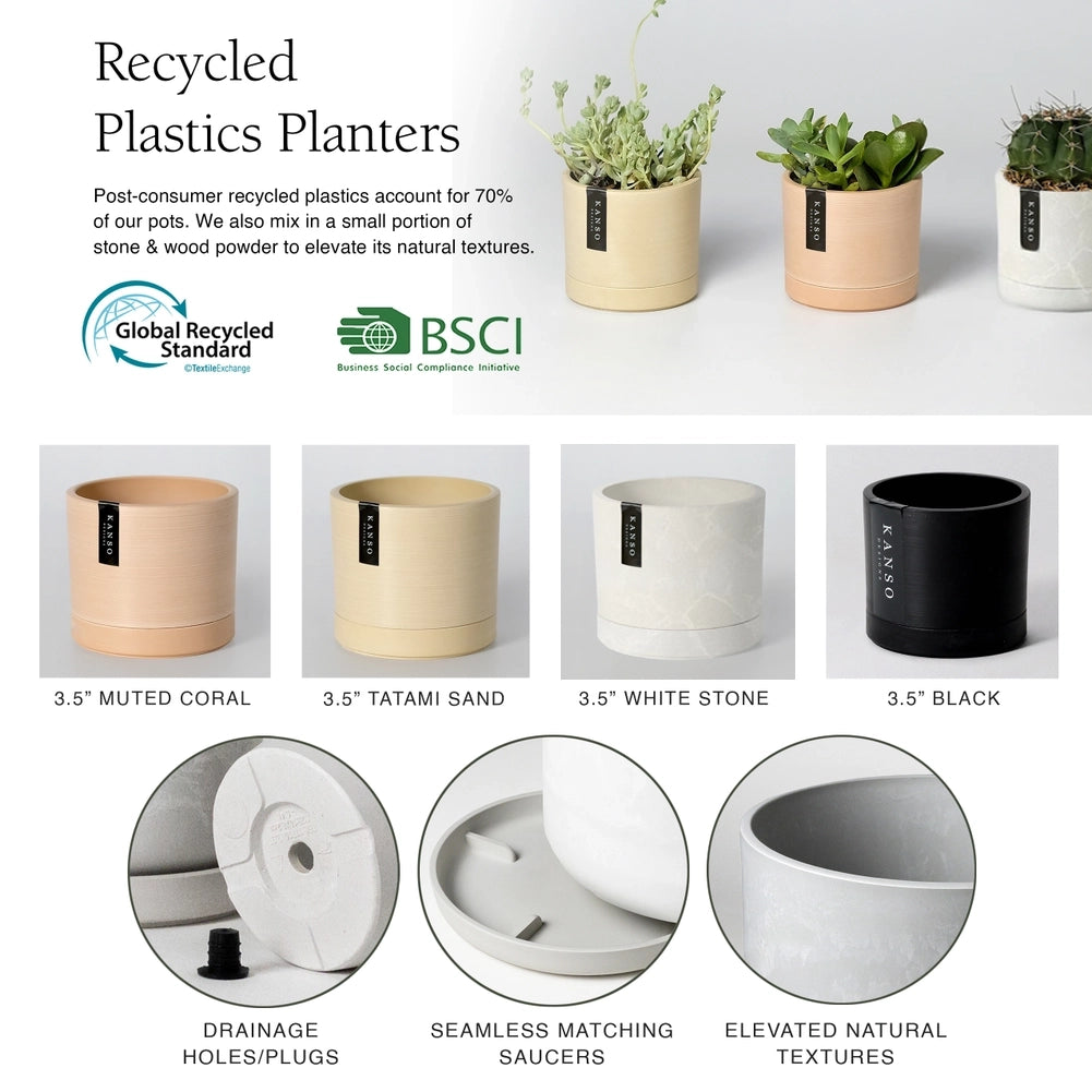 3.5" Planter & Saucer