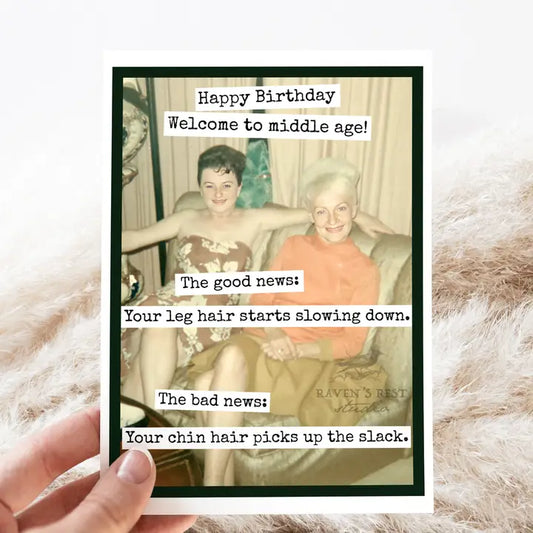 Welcome To Middle Age Card