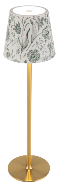 Led Lamp w/Botanical Shade