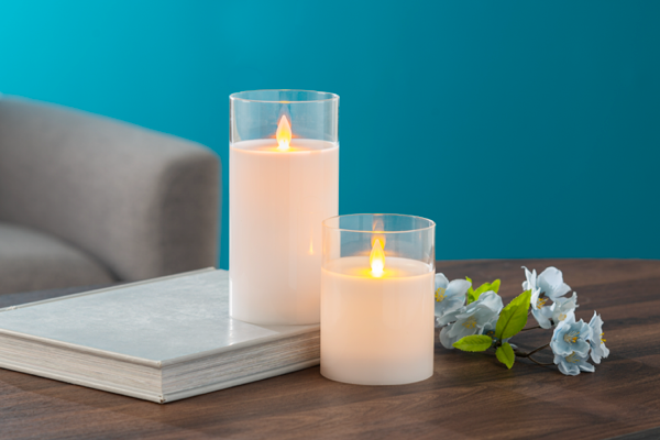 Led Candle in Clear Glass