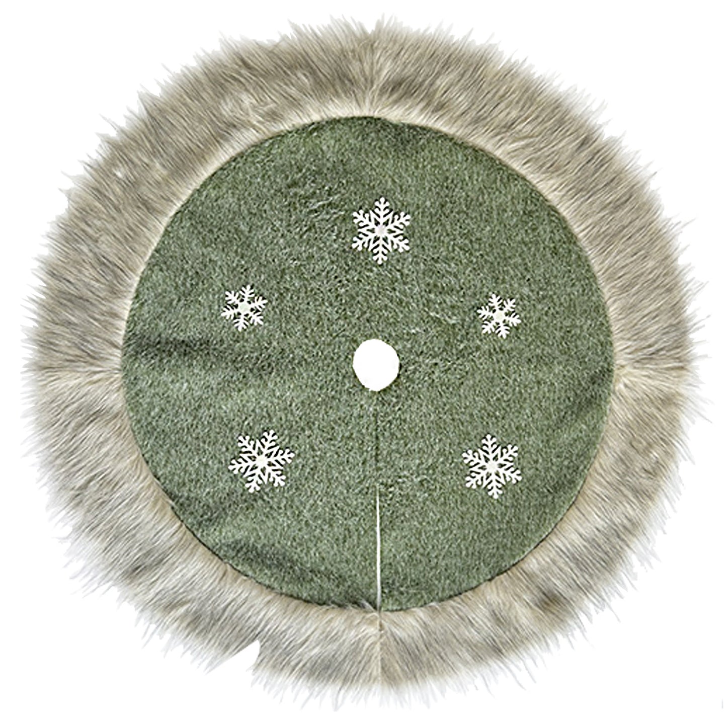 green-snowflake-tree-skirt-w-faux-fur-395