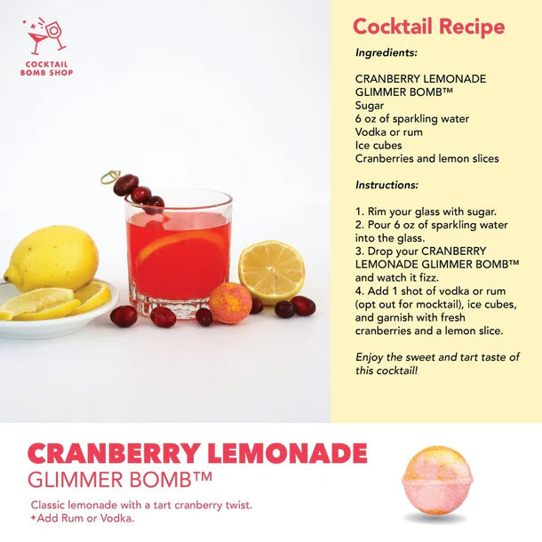 Cranberry Lemonade Cocktail Bomb