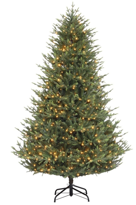 7.5' Slim Georgian Fir Tree - 42"D, 800 Fairy Lights