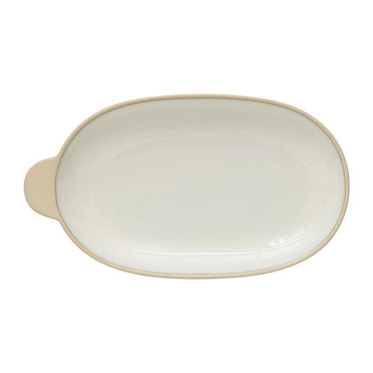 Stoneware Platter w/Handle