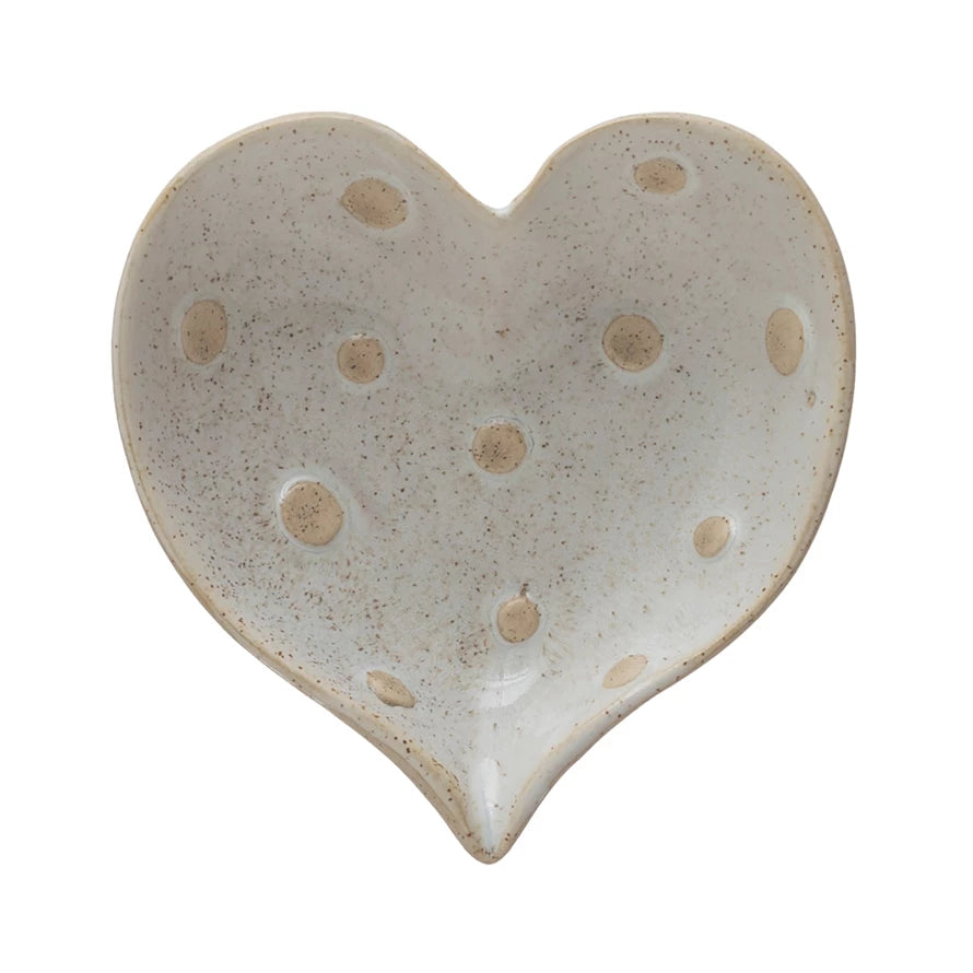 Heart Shaped Dish w/Dots