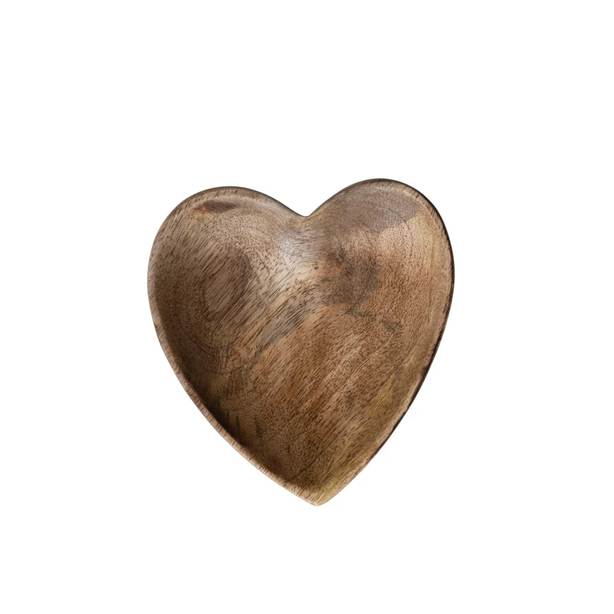 Heart Shaped Wooden Dish